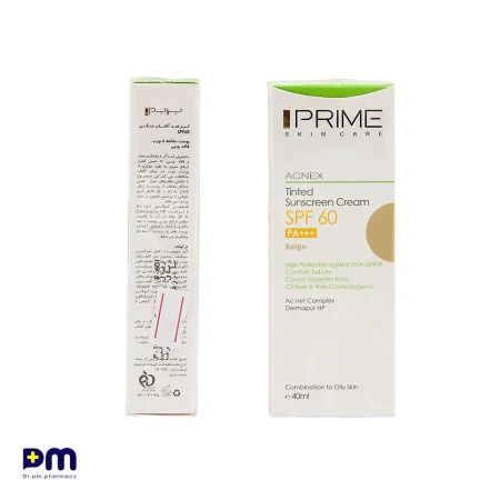 کرم ضد آفتاب رنگی SPF60 پرایم مناسب پوست مختلط تا چرب