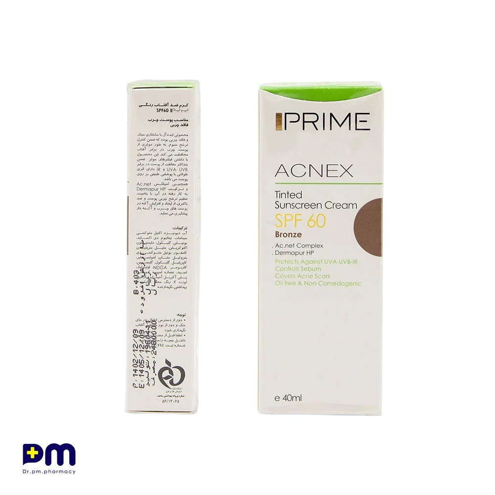 کرم ضد آفتاب رنگی SPF60 پرایم مناسب پوست چرب کرم ضد آفتاب رنگی SPF60 پرایم مناسب پوست چرب