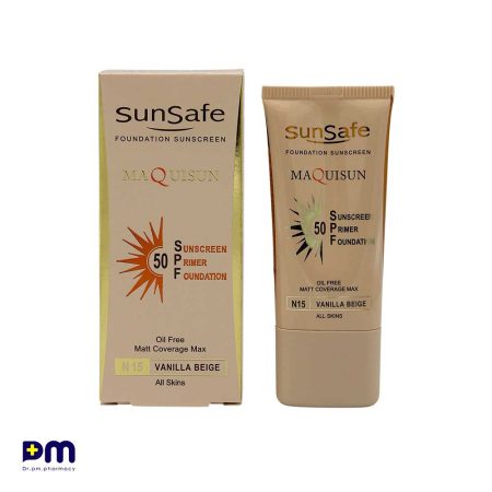 ضد آفتاب کرم پودری و پرایمری SPF50 سان سیف مناسب انواع پوست