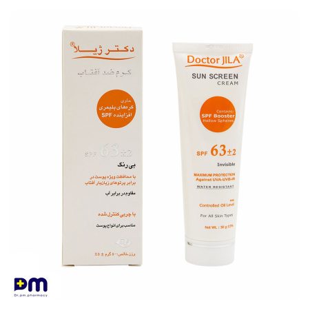 کرم ضد آفتاب SPF63 بی رنگ دکتر ژیلا مناسب انواع پوست