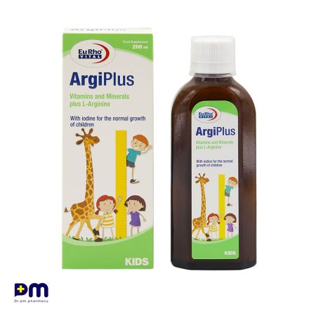 مکمل شربت آرژک پلاس یوروویتال جهت کمک به تقویت سیستم ایمنی بدن و رشد